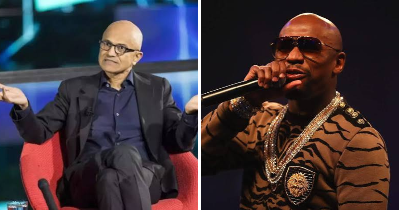 Satya Nadella and Floyd Mayweather